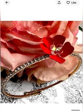 8 Other Reasons X Wicked Red Poppy Crystal-Trim Choker Necklace New